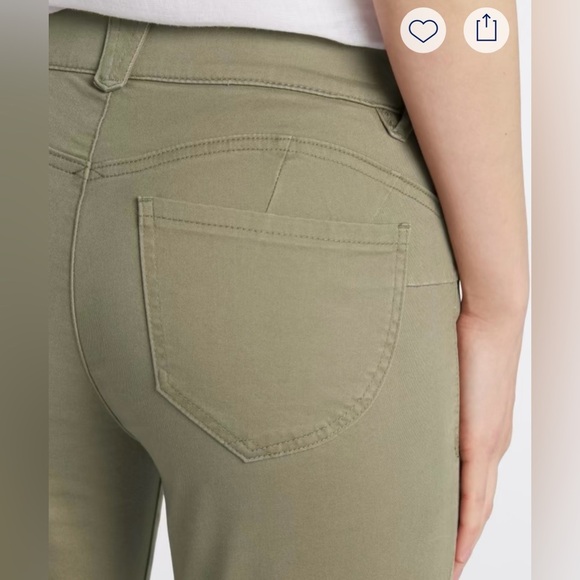 NWT Democracy Karessa Ab Solution Olive Capri Skinny Jean - size 2 - Picture 6 of 8